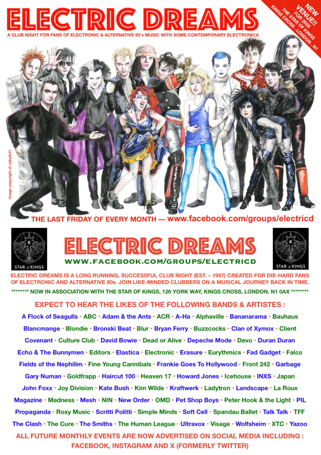 ELECTRIC DREAMS HALLOWEEN PARTY (electronic / alternative music club night) at The Star of Kings flyer