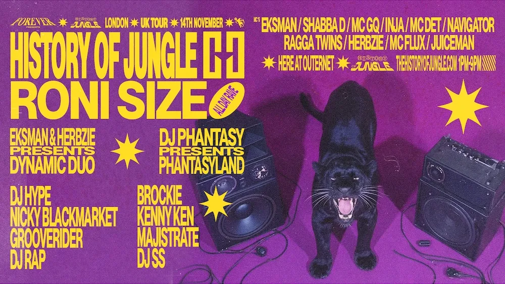 The History of Jungle at HERE at Outernet flyer