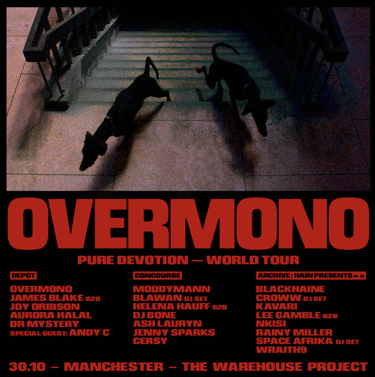 Overmono presents Pure Devotion - World Tour, Manchester at Depot Mayfield flyer
