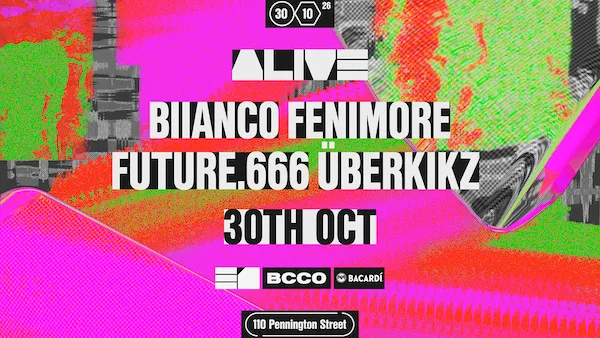 BCCO: BIIANCO, FENIM0RE, future.666 & ÜBERKIKZ  presented by BACARDÍ at E1 flyer