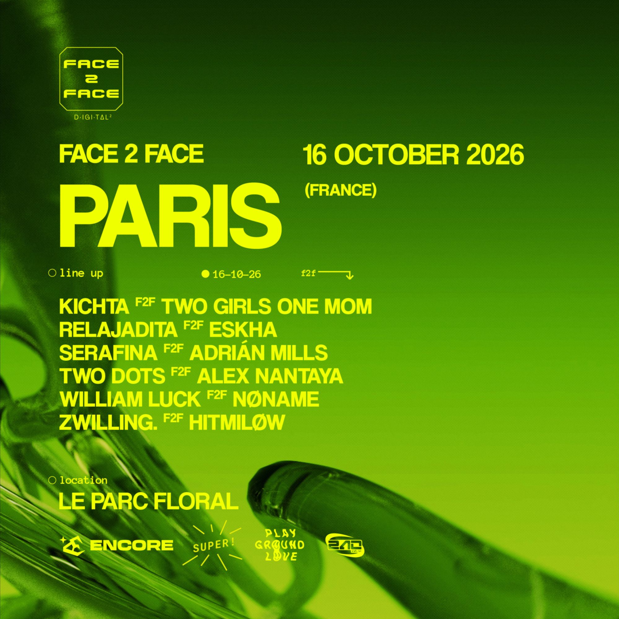 FACE 2 FACE: PARIS at Parc Floral De Paris flyer