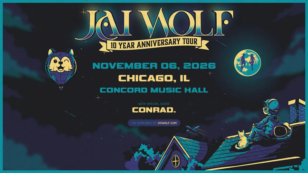Jai Wolf [10 Year Anniversary Tour] at Concord Music Hall flyer