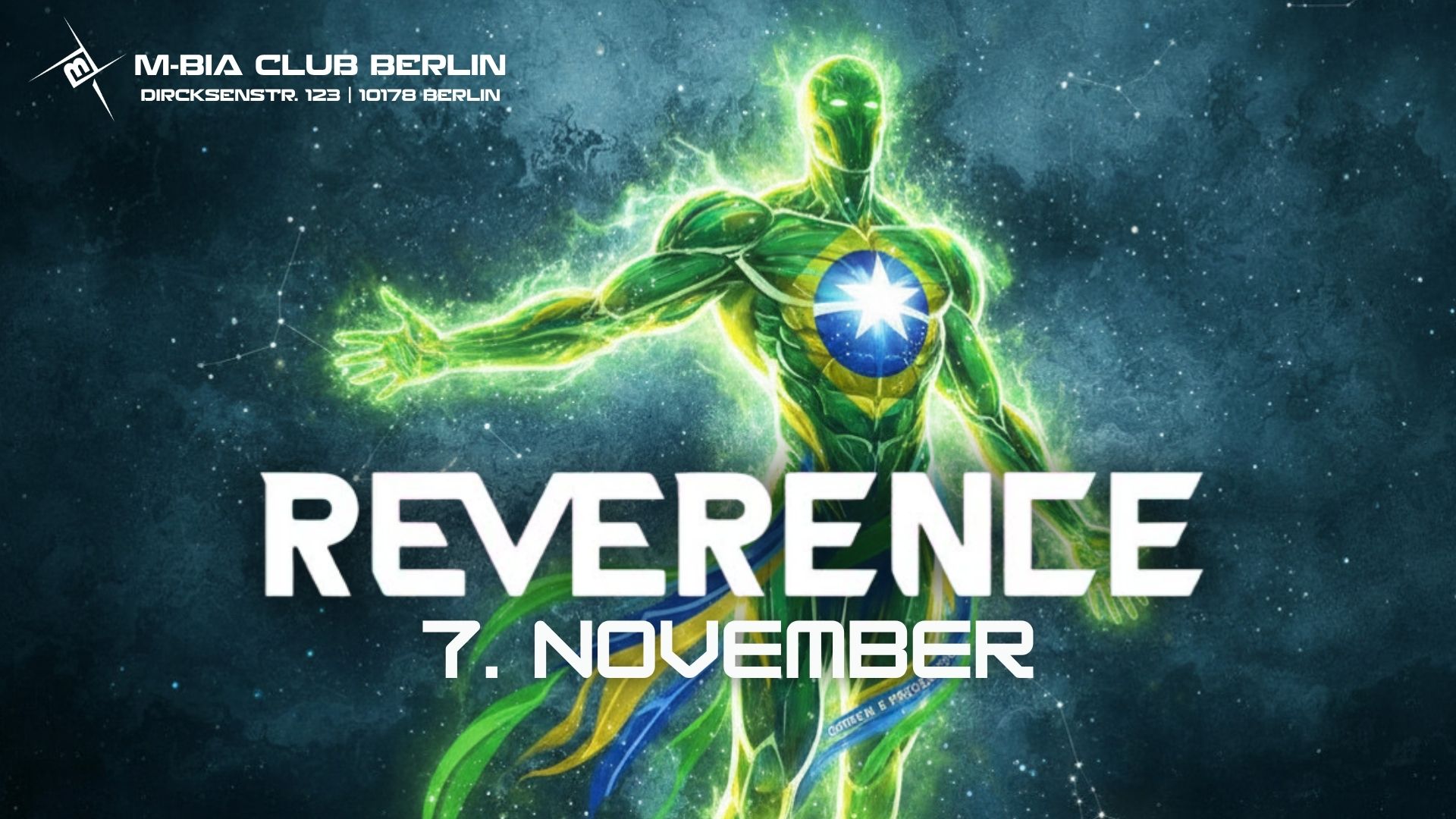 GOA Special pres Reverence [Brasilian Psytrance] at M-BIA Club Berlin flyer