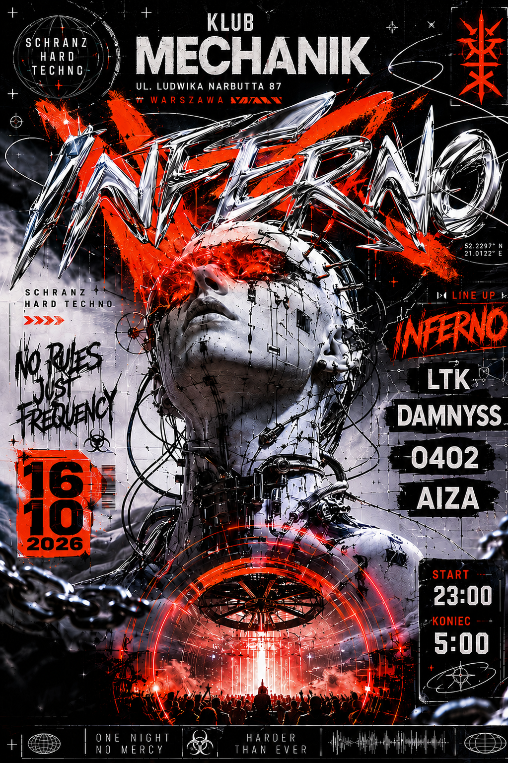 HARD NIGHT WARSAW: Inferno at Klub Mechanik flyer