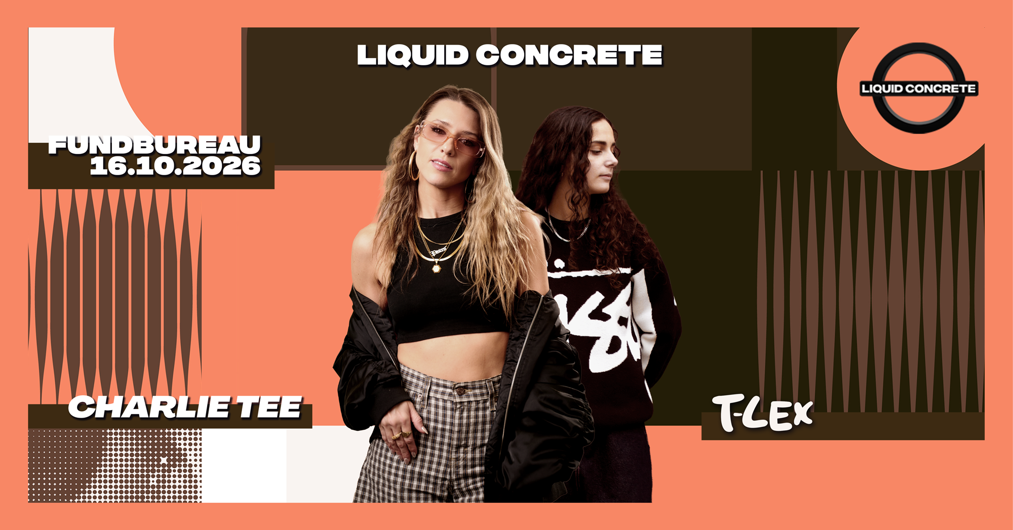 Liquic Concrete with Charlie Tee & T-Lex & Melina at Fundbureau flyer