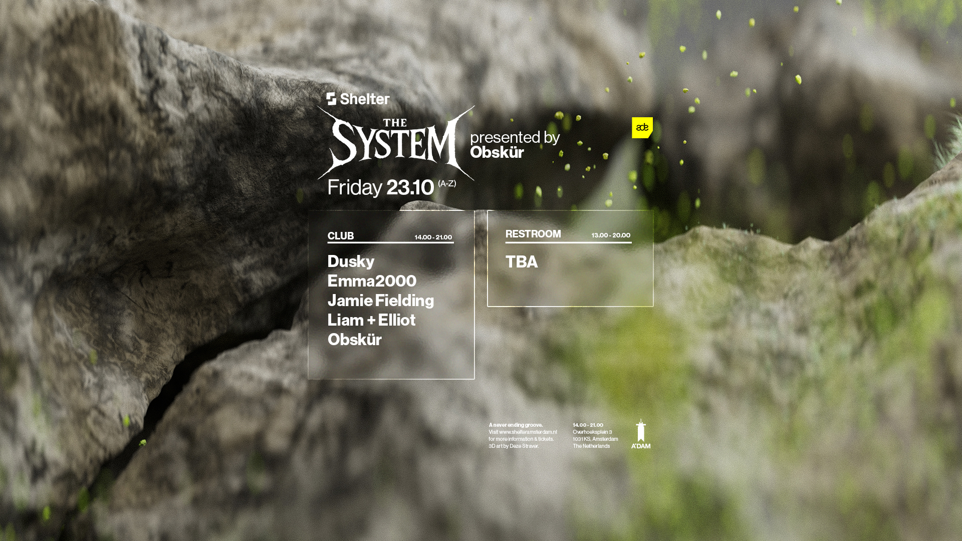 Obskür presents: The System at Shelter Amsterdam flyer