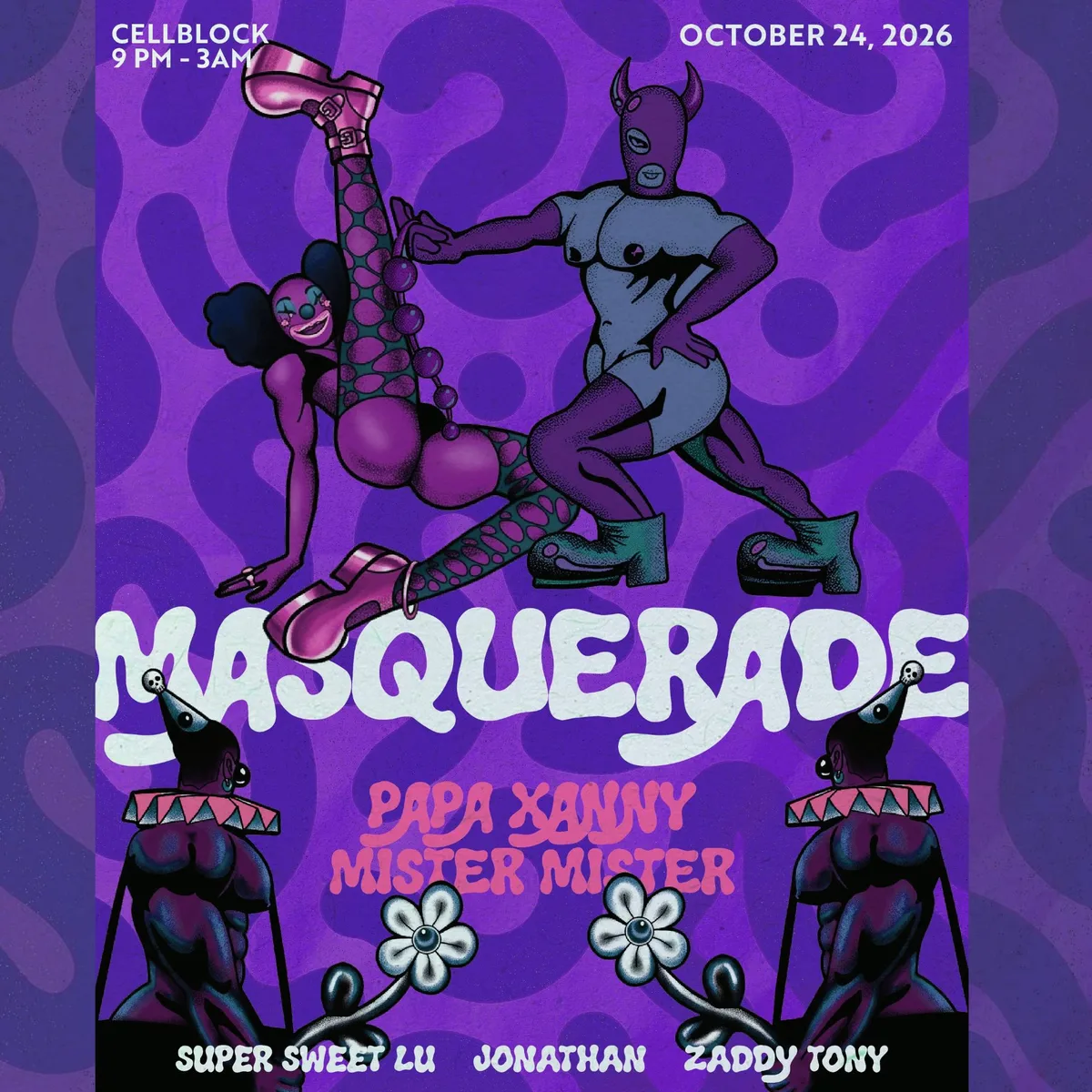 Masquerade at Cellblock Chicago flyer