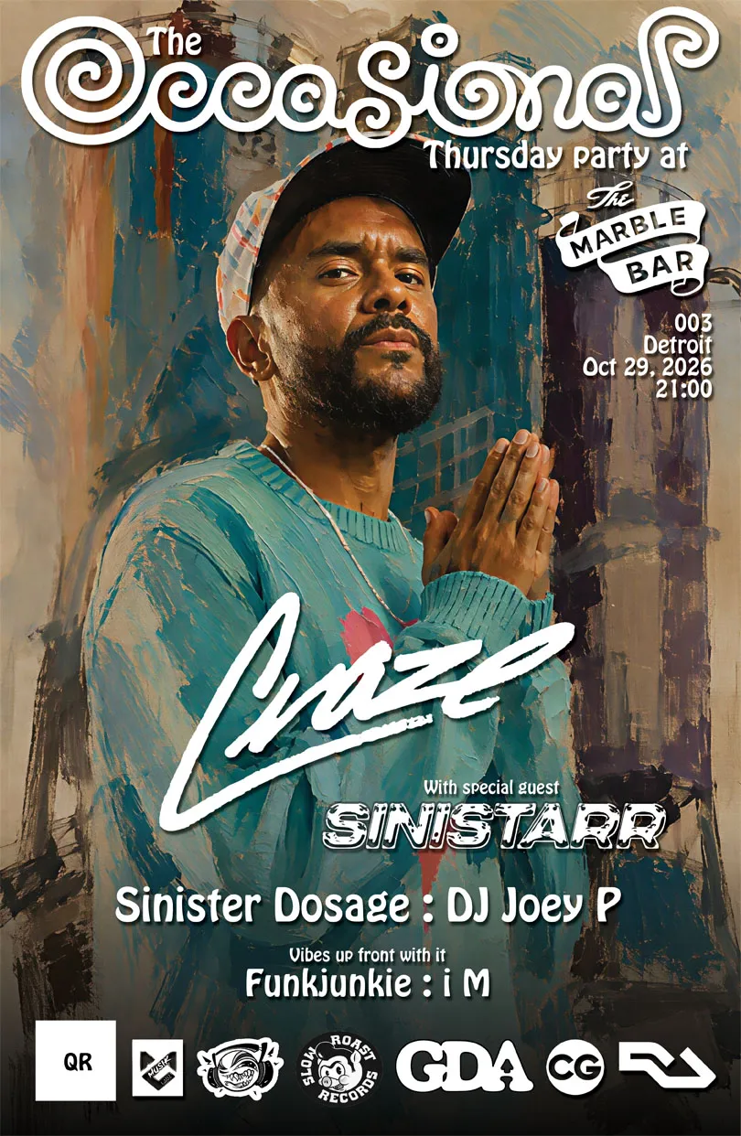 The Occasional Thursday Party with DJ Craze + Friends at Marble Bar flyer