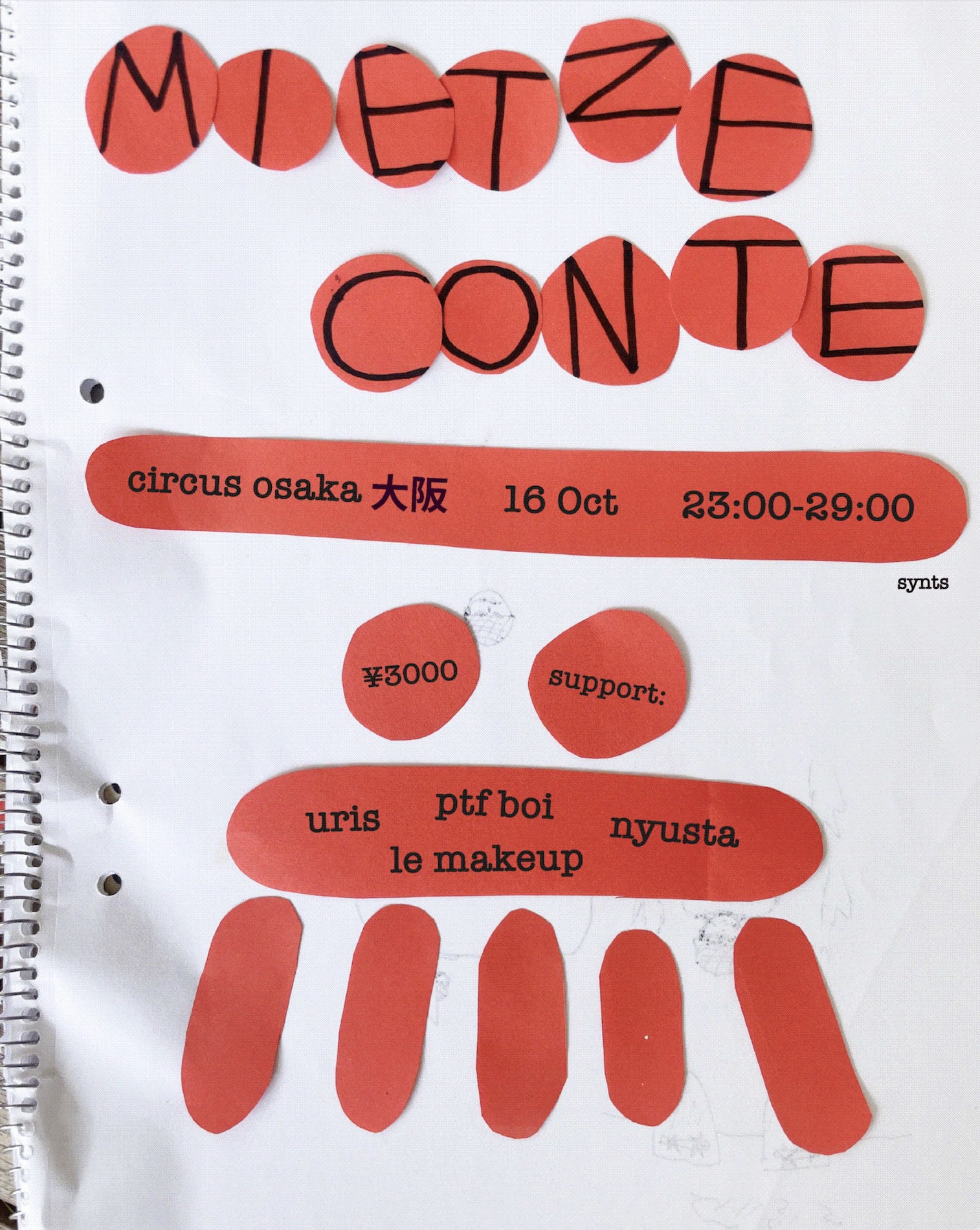synts presents: Mietze Conte at Circus flyer