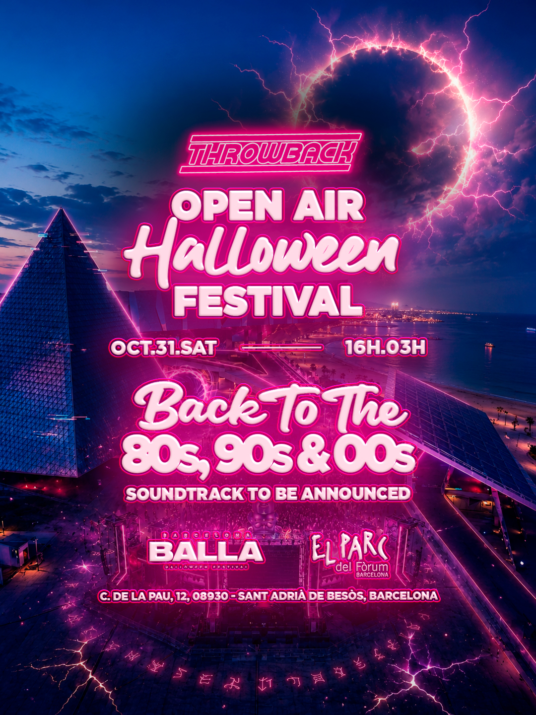 [SOLD OUT] Throwback Open Air Halloween [Balla Barcelona Festival] at Parc del Fòrum flyer