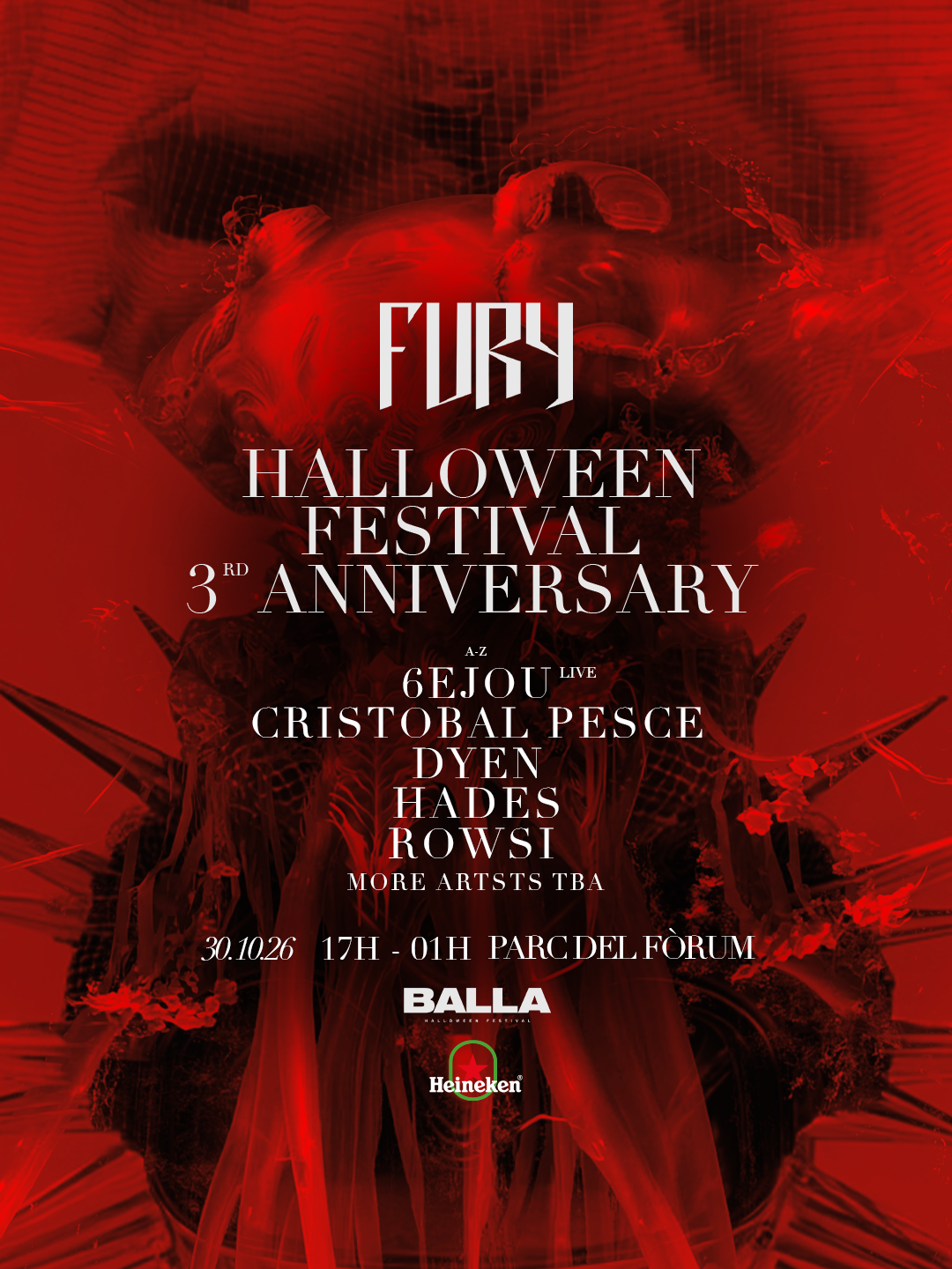 Fury 3rd Anniversary [DAY 1] x Halloween [Balla Barcelona Festival] at Parc del Fòrum flyer
