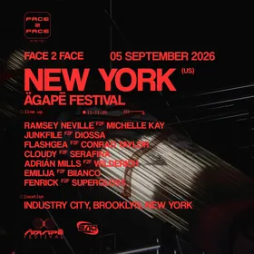 FACE 2 FACE X ÄGAPĒ FESTIVAL at Industry City flyer
