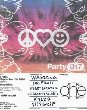 ONEONEONE PRESENTS: PARTY017 at Mood Ring flyer