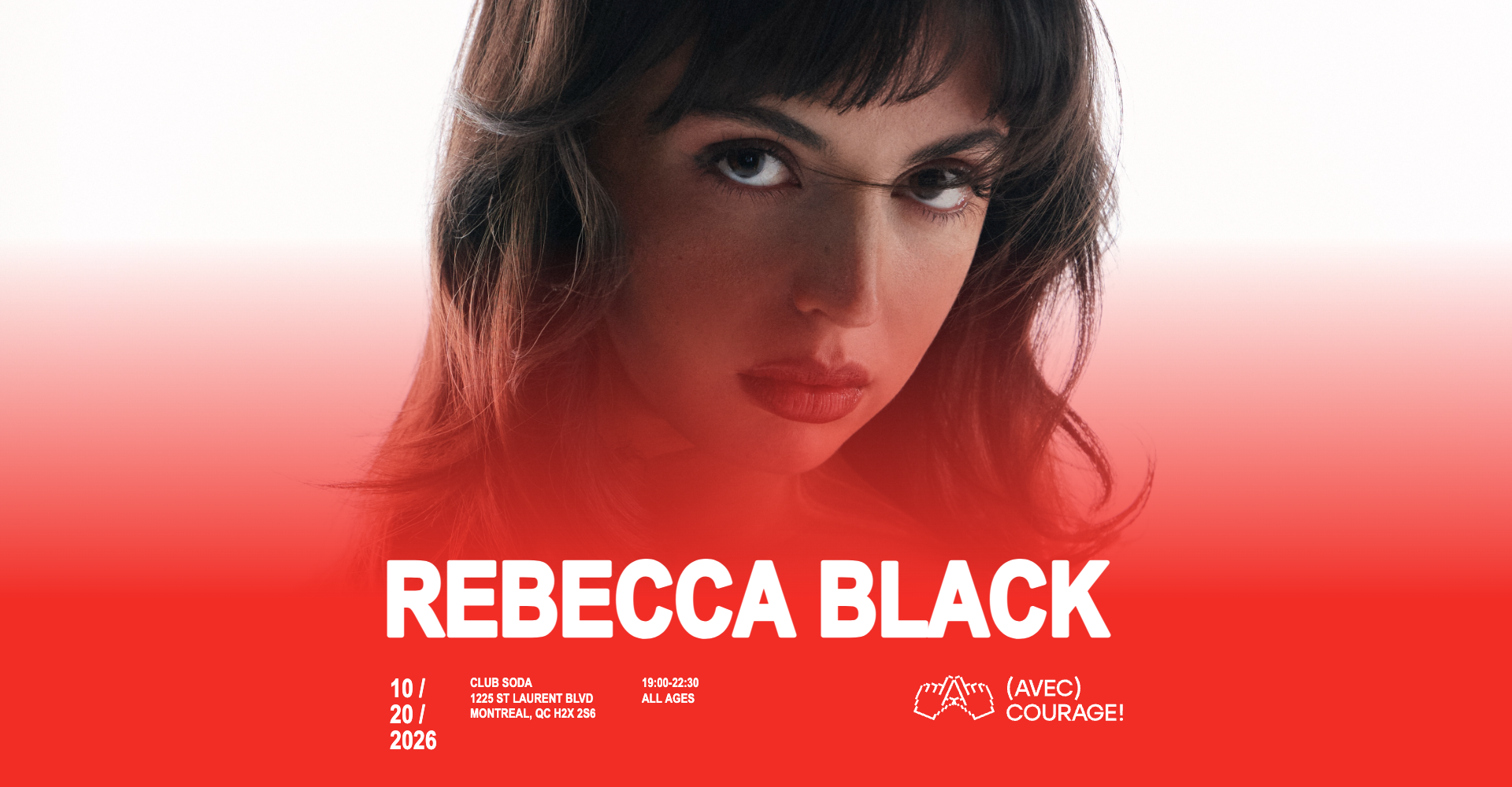 Rebecca Black - Montréal at Club Soda flyer