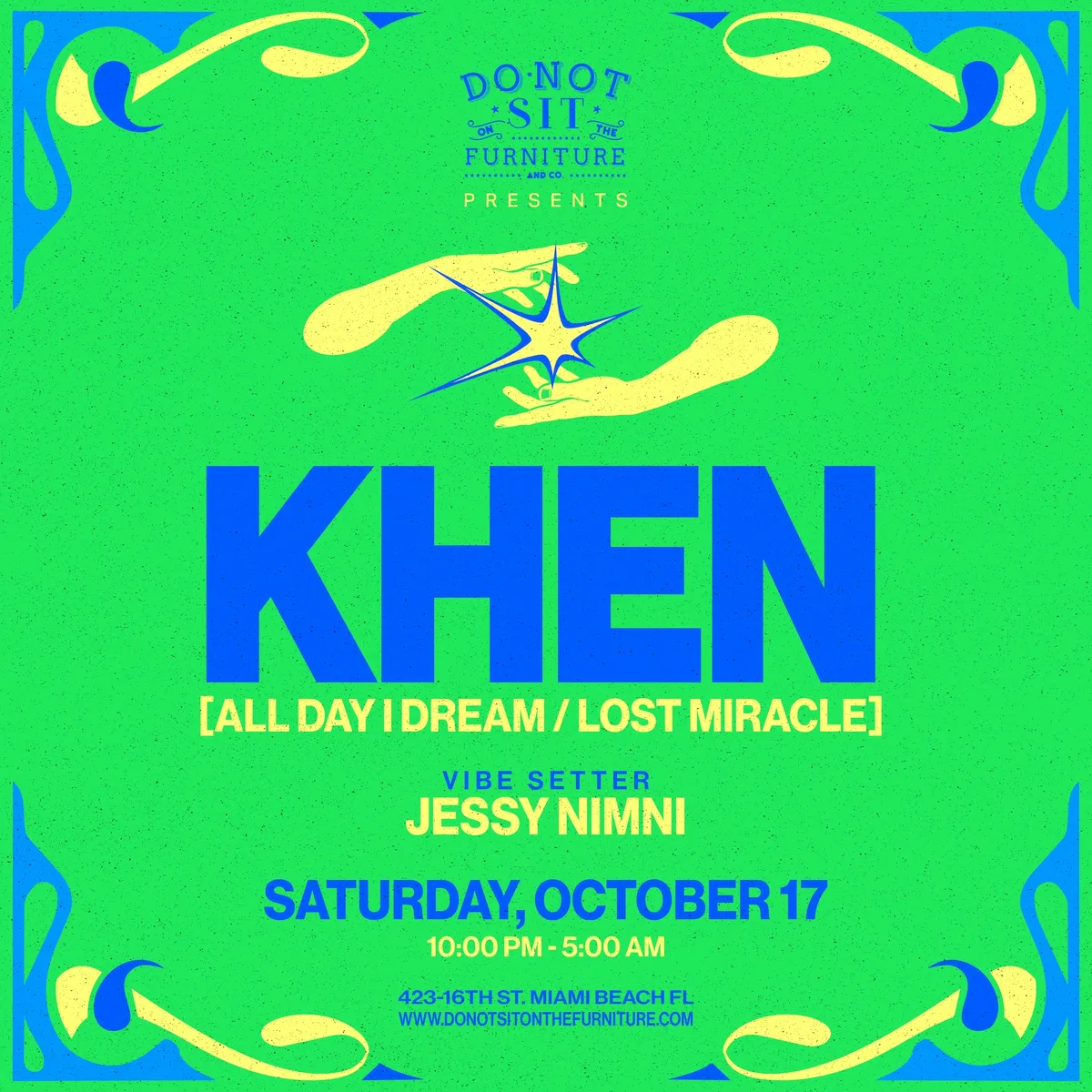 Khen at Do Not Sit On The Furniture flyer
