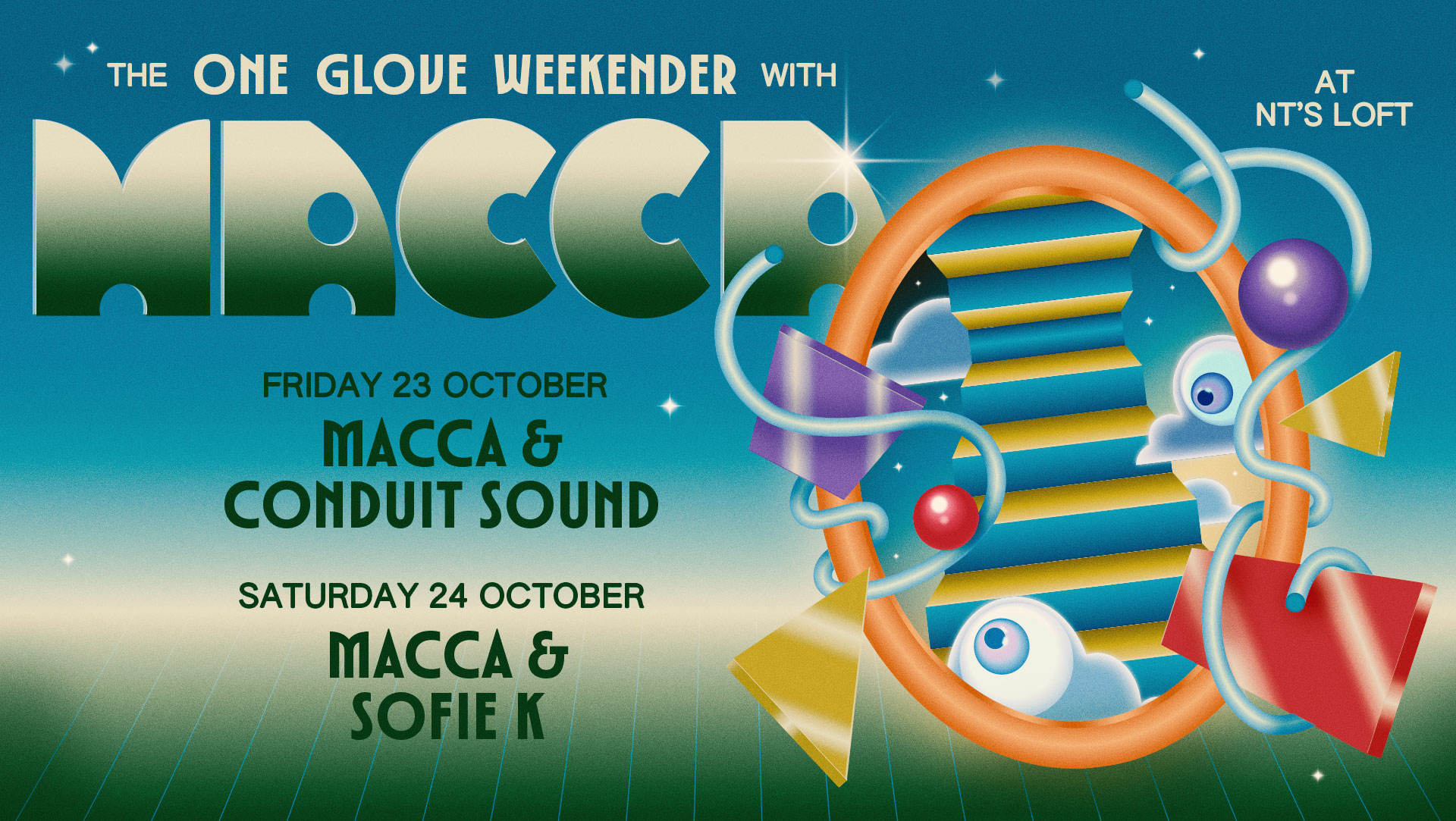 The One Glove Weekender with Macca & Conduit Sound  at Night Tales Loft flyer
