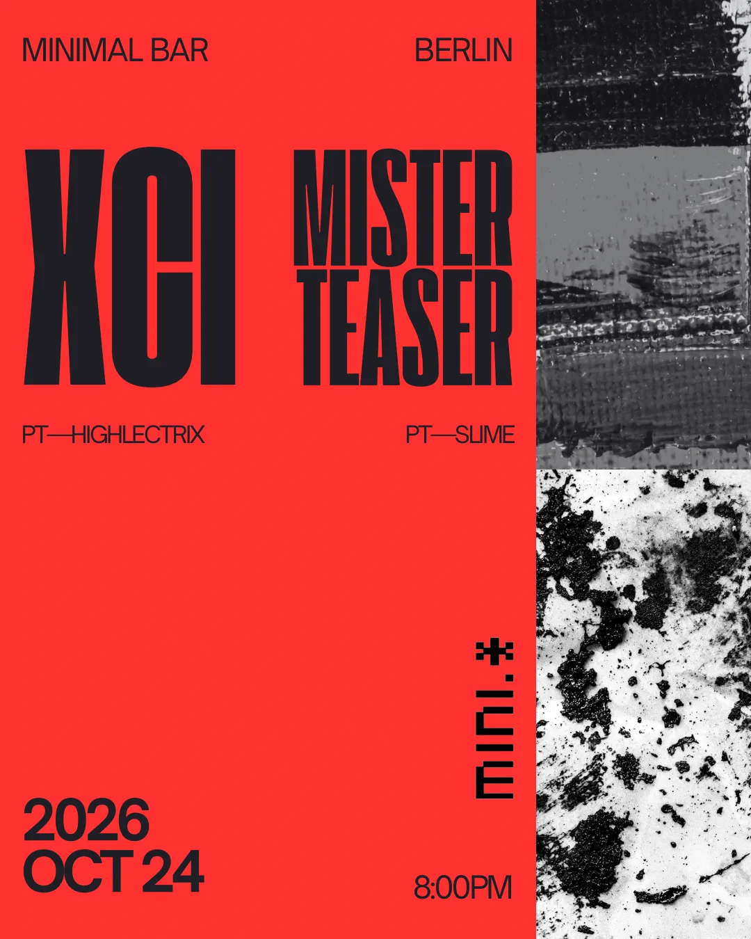 Visitor.area mit Mister Teaser (PT) [Slime] & XCI (PT) at Minimal Bar flyer