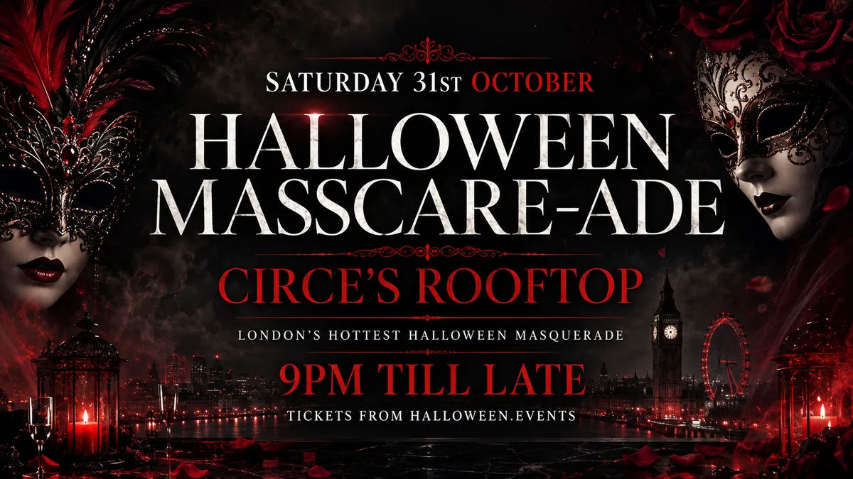 HALLOWEEN MASSACRE-ADE AT CIRCE'S ROOFTOP at Circe's Rooftop Waterloo flyer