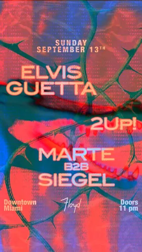 Elvis Guetta at Floyd Miami flyer