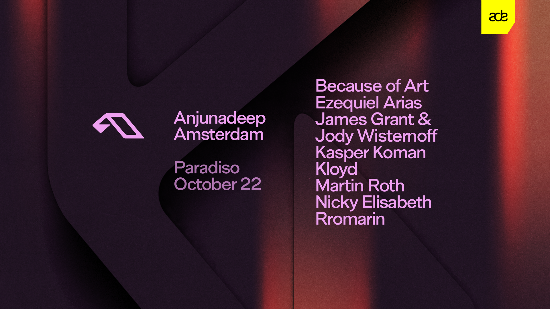 Anjunadeep - ADE at Paradiso flyer