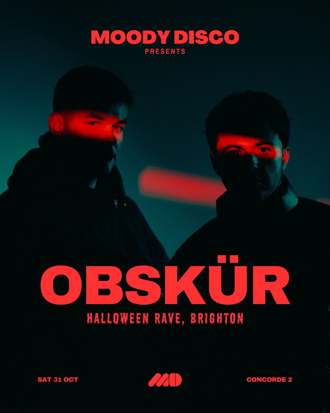 Moody Disco Halloween Rave with Obskür at Concorde 2 flyer