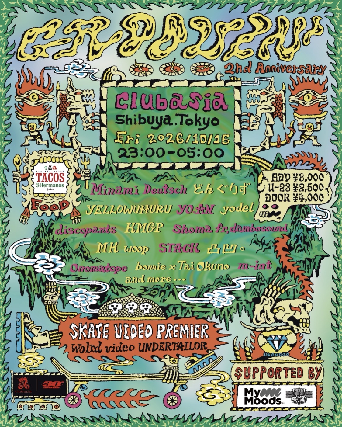 GROOVIN' 2nd Anniversary at clubasia flyer