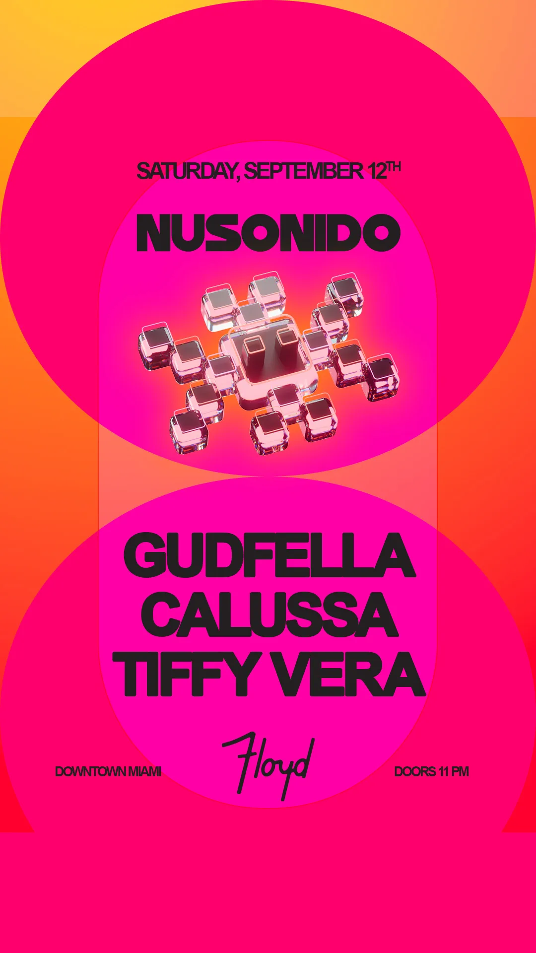 NUSONIDO: GUDFELLA + Calussa at Floyd Miami flyer