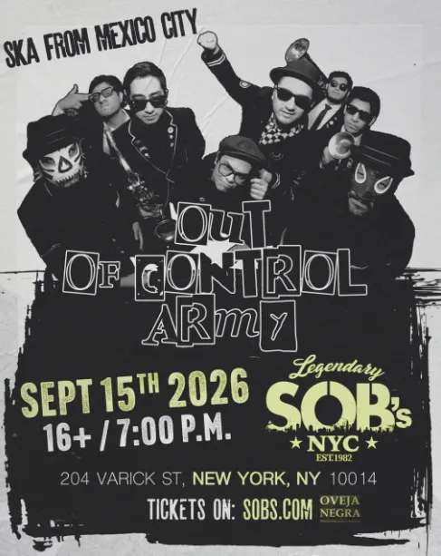 Out Of Control Army at SOBs flyer