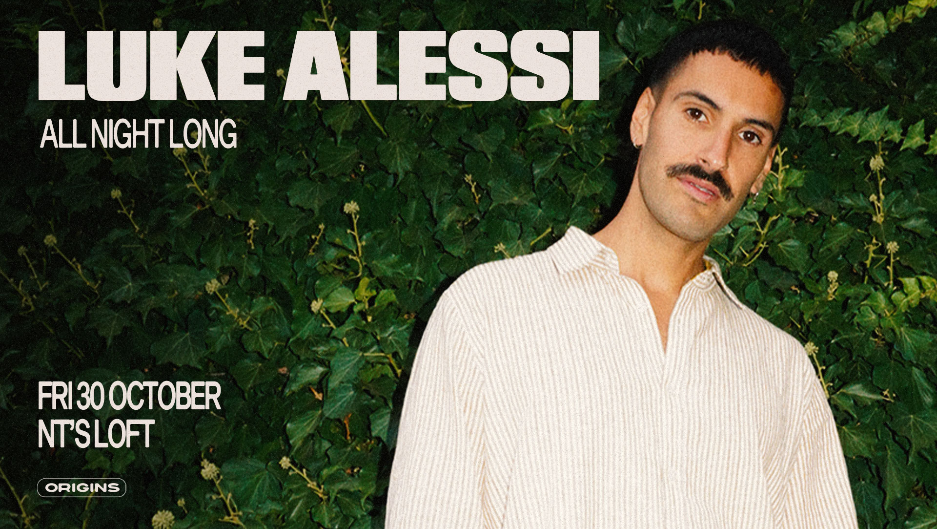 Origins: Luke Alessi (All Night Long) at Night Tales Loft flyer