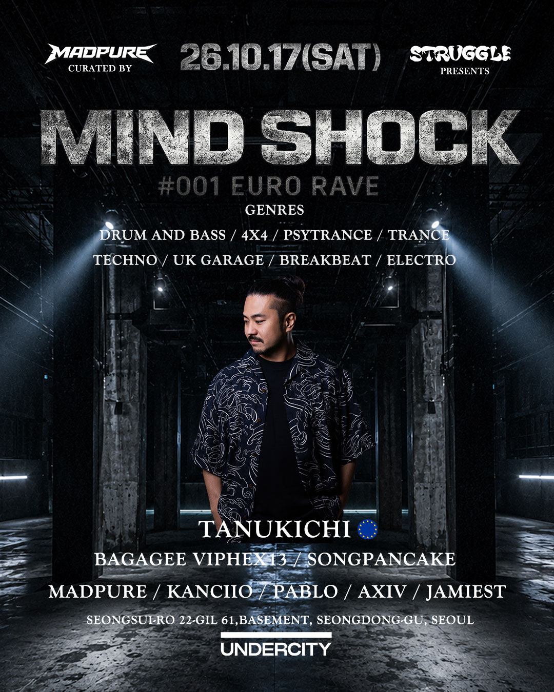STRUGGLE PRESENTS - MIND SHOCK #001 EURO RAVE at UNDERCITY flyer