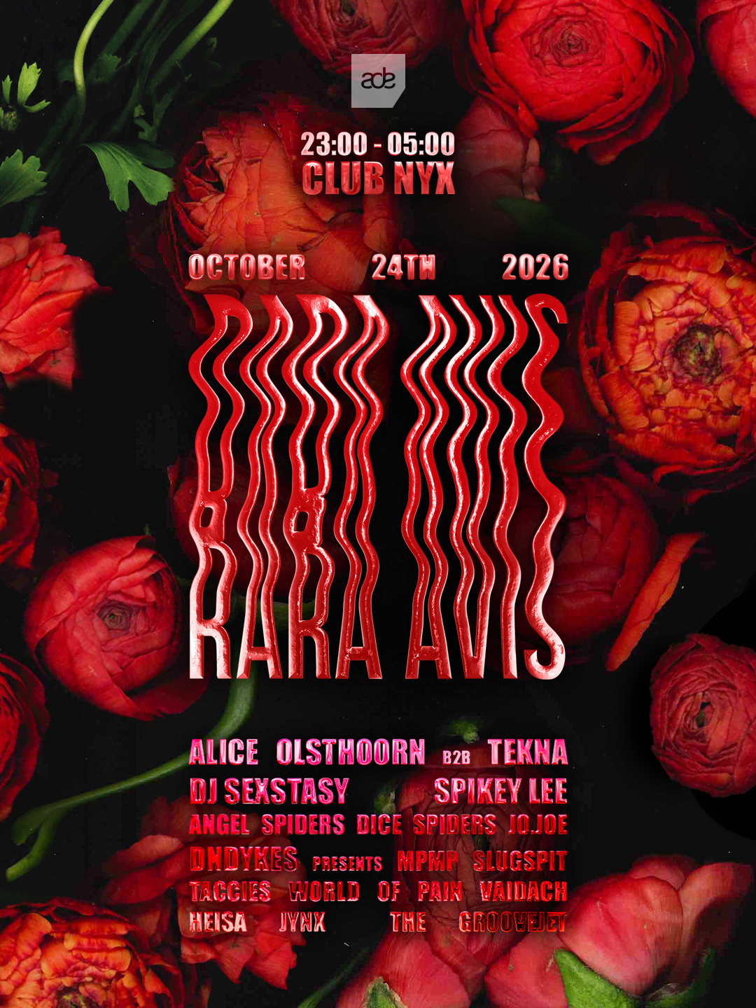 RARA AVIS at Club NYX flyer