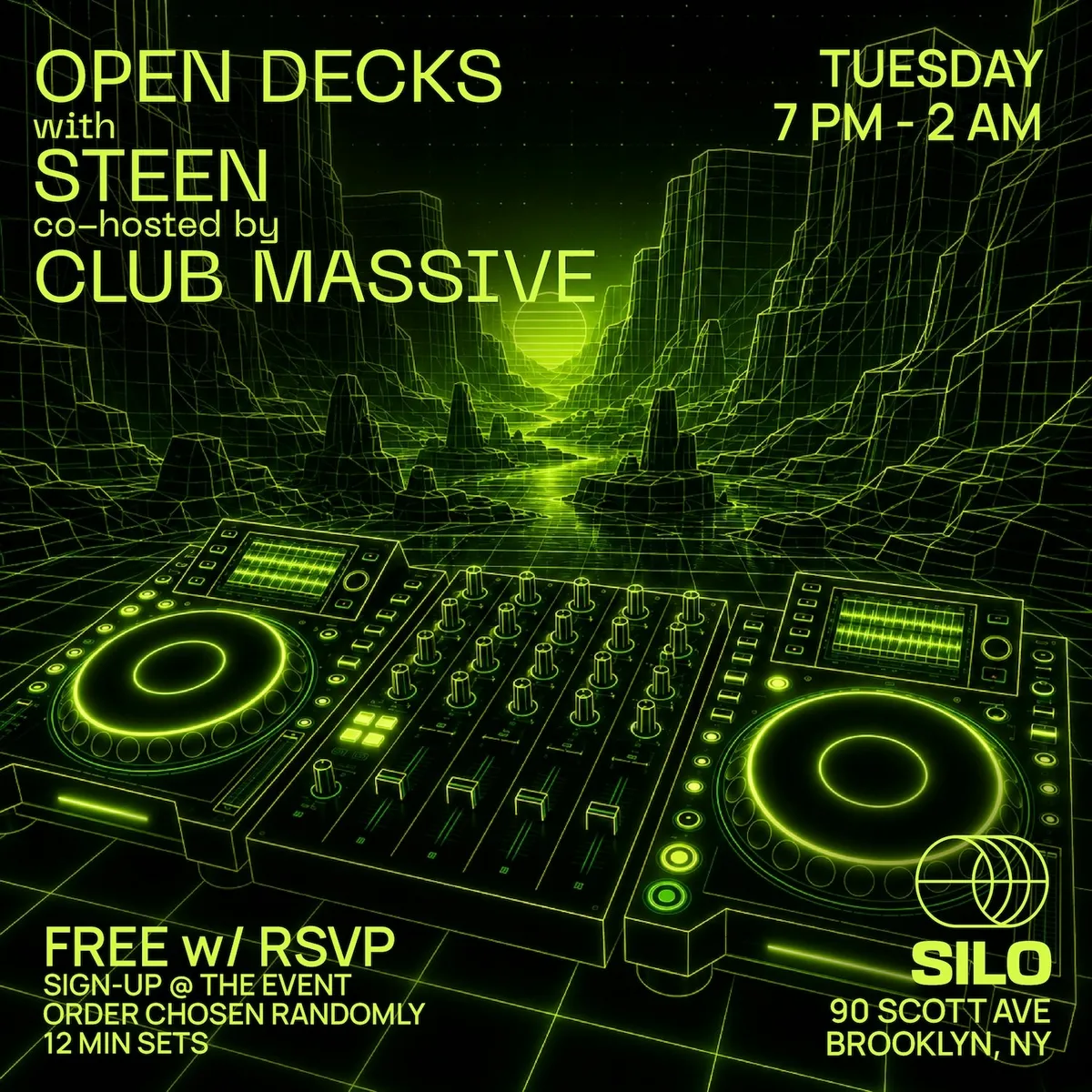 Open Decks with STEEN & CLUB MASSIVE at SILO flyer