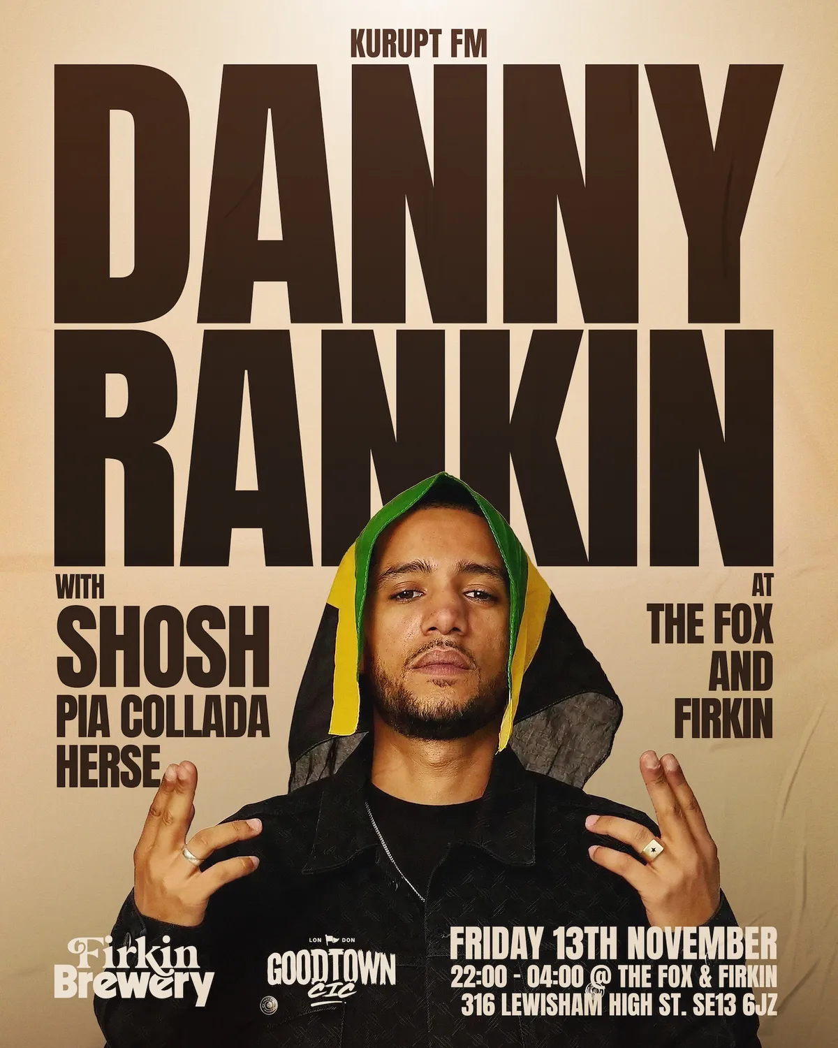 Fox & Firkin presents Danny Rankin, Shosh, Pia Collada + Herse at The Fox and Firkin flyer
