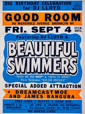 Lloyd's Bday ft Beautiful Swimmers, dreamcastmoe, James Bangura at Good Room flyer