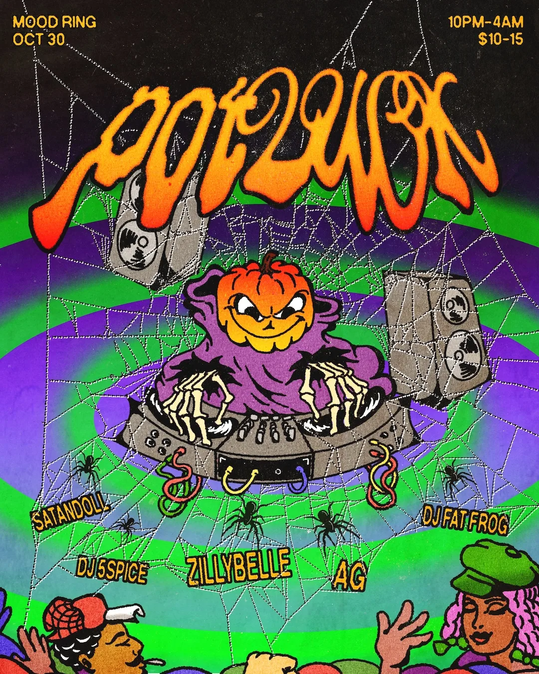 POTLUCK HALLOWEEN at Mood Ring flyer