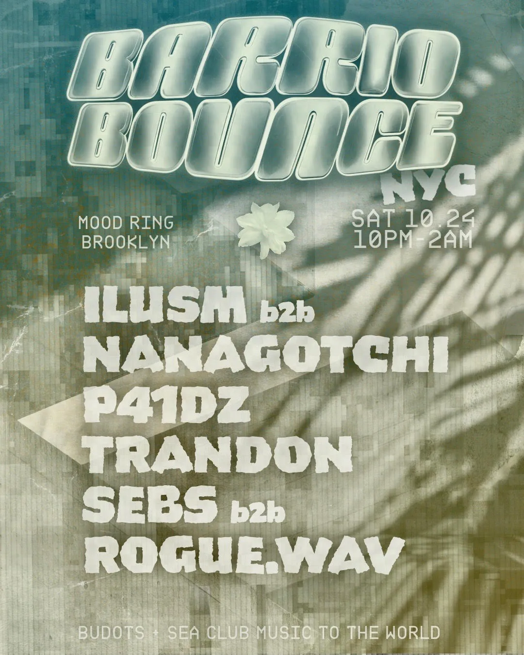 BARRIO BOUNCE, A Budots & SEA Club Night at Mood Ring flyer