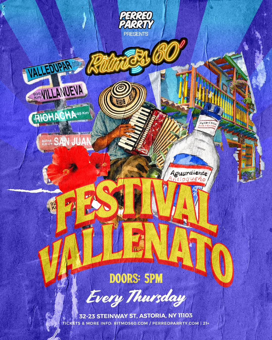 Ritmos: Festival de Vallento Colombian Latin Party NYC at Ritmos 60 flyer