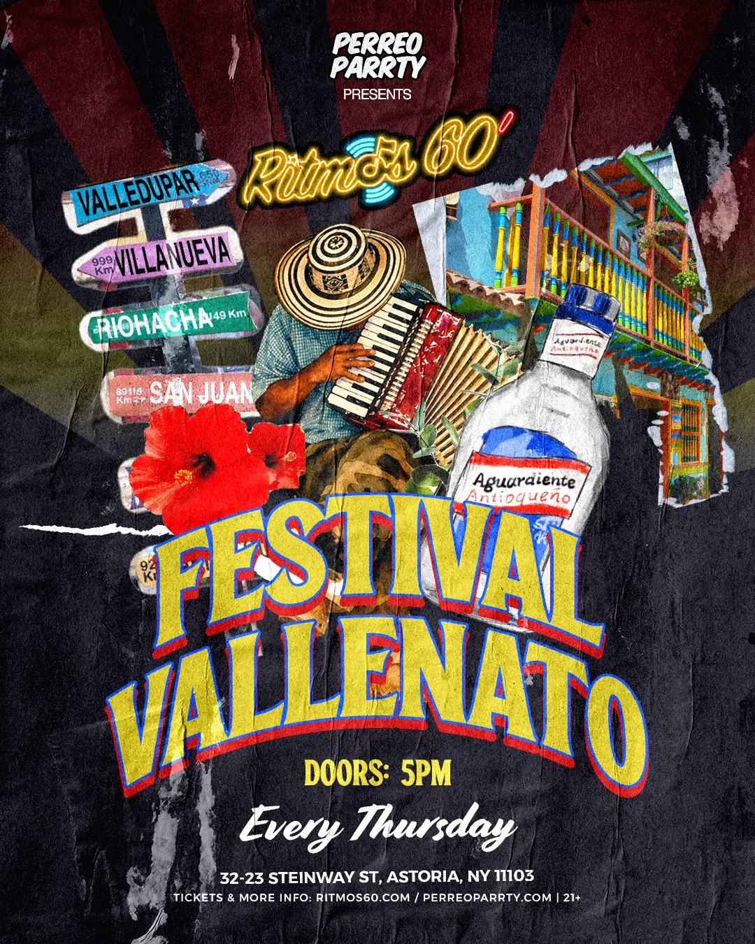 Ritmos: Festival de Vallento Colombian Latin Party NYC at Ritmos 60 flyer