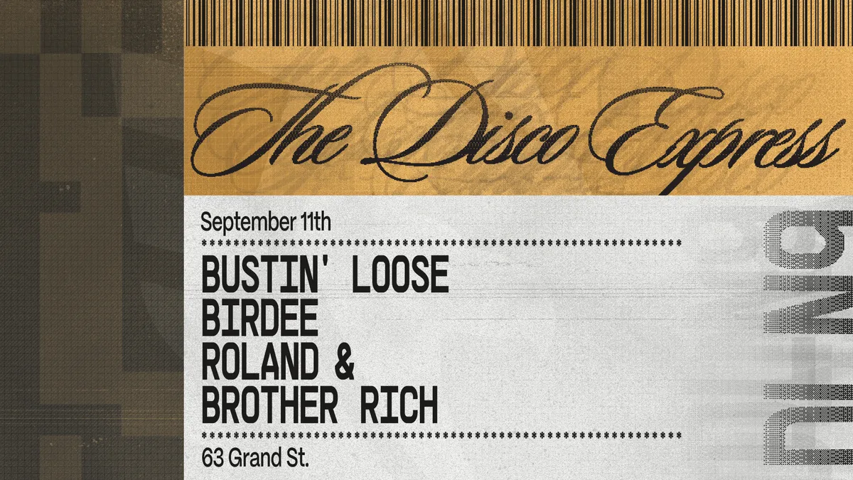 The Disco Express: Roland & Brother Rich, Bustin' Loose, Birdee - Dead Letter No.9 at Dead Letter No. 9 flyer