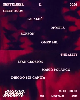 Golden Record NYC x Vin.yl x WEBEO present Kai Alce, Ryan Crosson, Monile at Green Room NYC flyer
