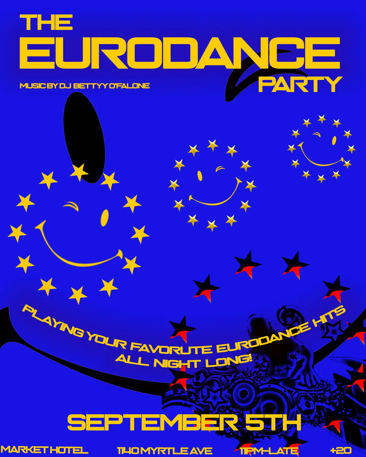 The EURODANCE Party at Market Hotel flyer
