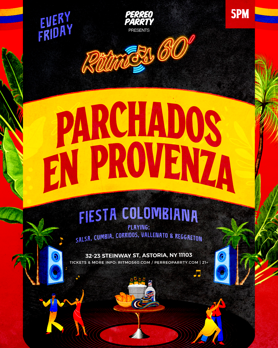 Ritmos: Parchados En Provenza - Colombian Salsa, Vallenato Reggaeton Party at Ritmos 60 flyer