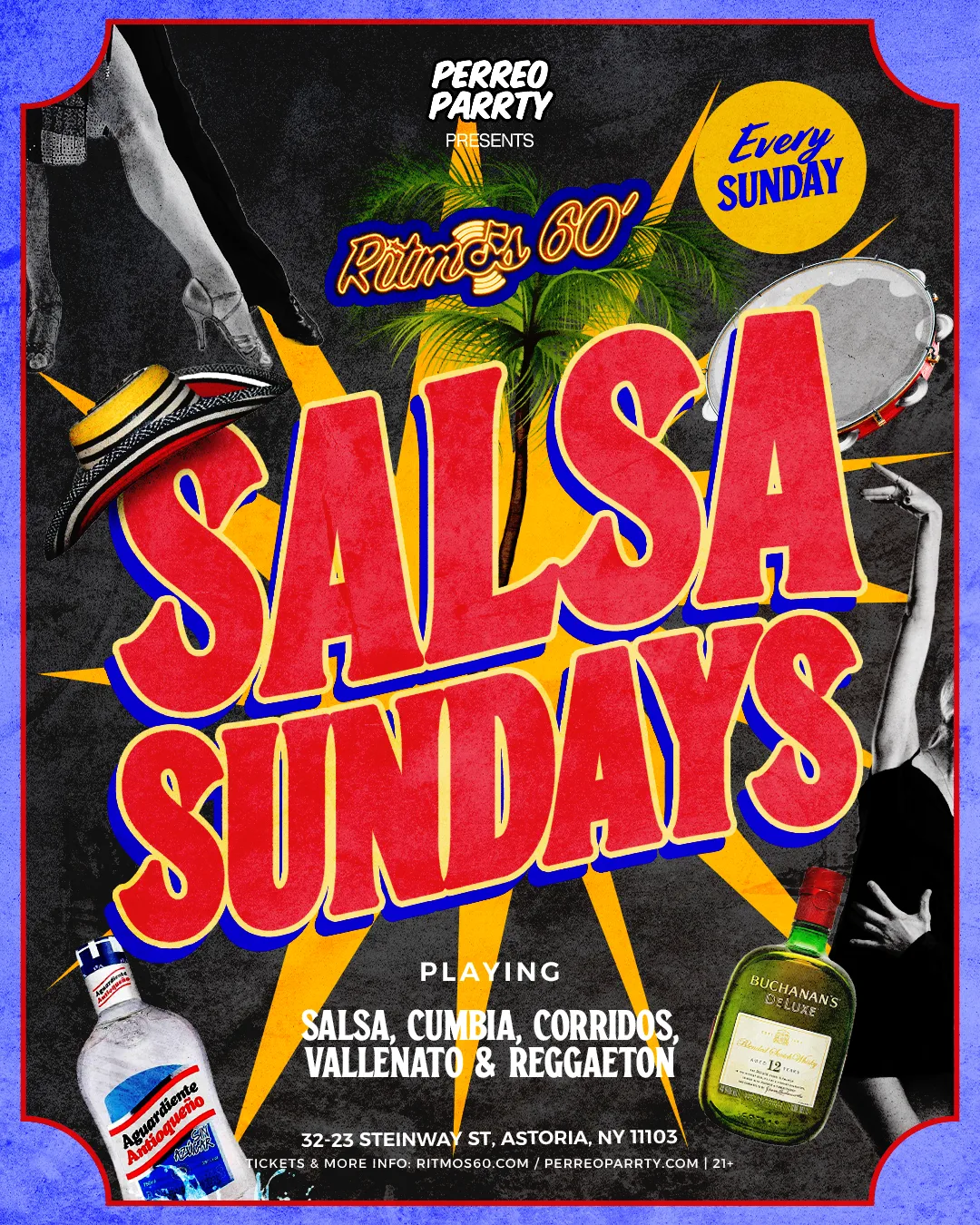 Ritmos: Salsa Sundays Colombian Latin Dance Party NYC at Ritmos 60 flyer