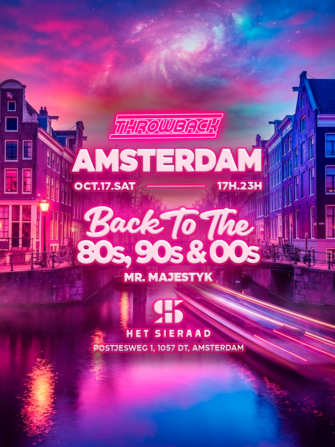 Throwback - Back to 80s, 90s & 00s - Amsterdam at Het Sieraad flyer