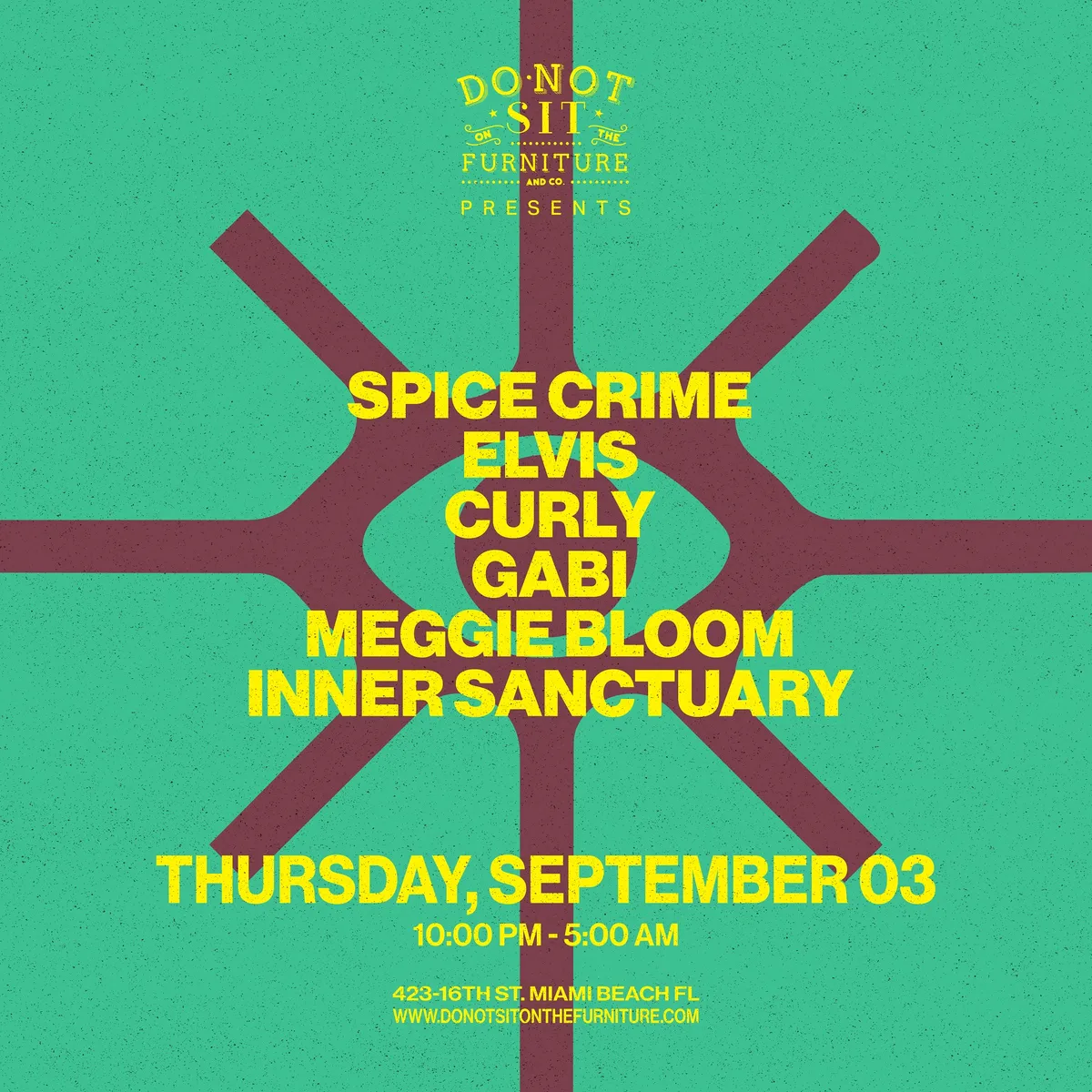 Secret Thursdays at Do Not Sit On The Furniture flyer