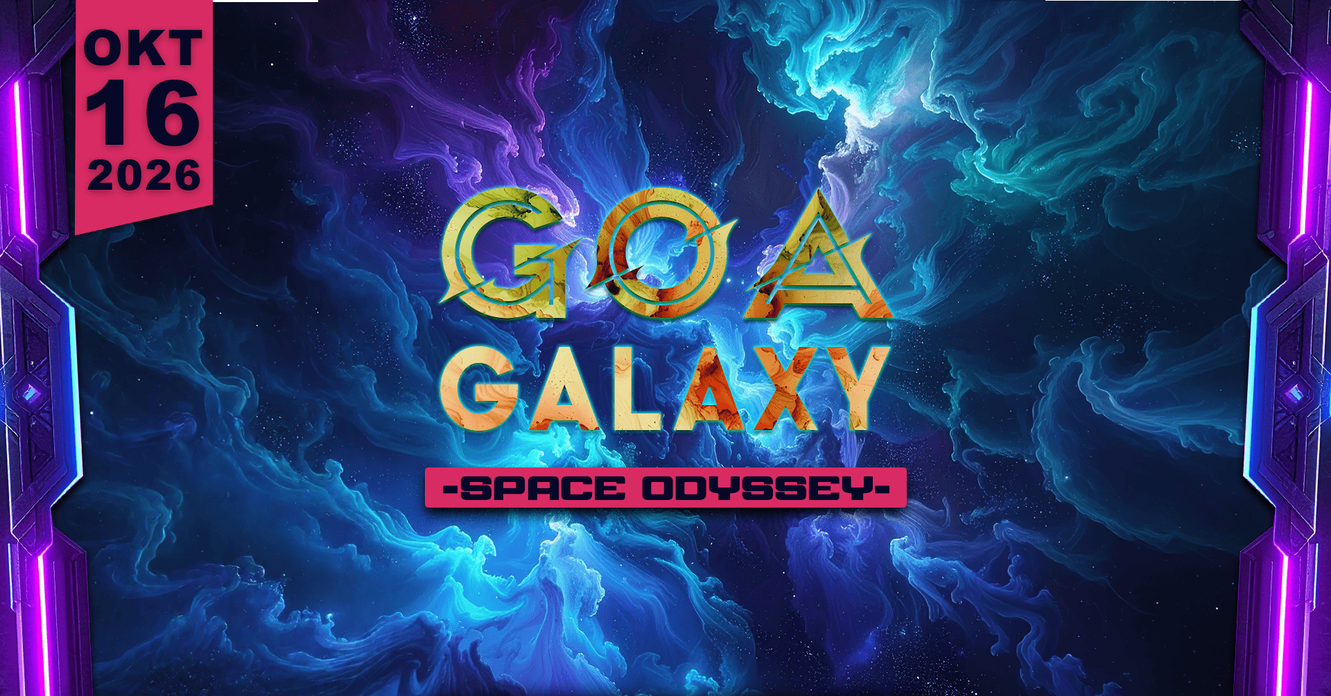 Goa Galaxy - Space Odyssey with DJinges Khan, Dropnik, FloorQuix uvm at Catonium flyer