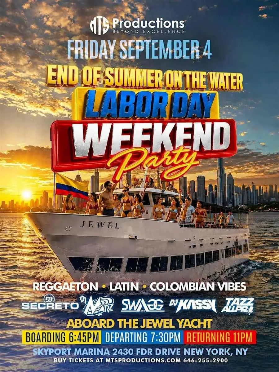End of Summer on the Water Labor Day Weekend Party NYC at Skyport Marina flyer