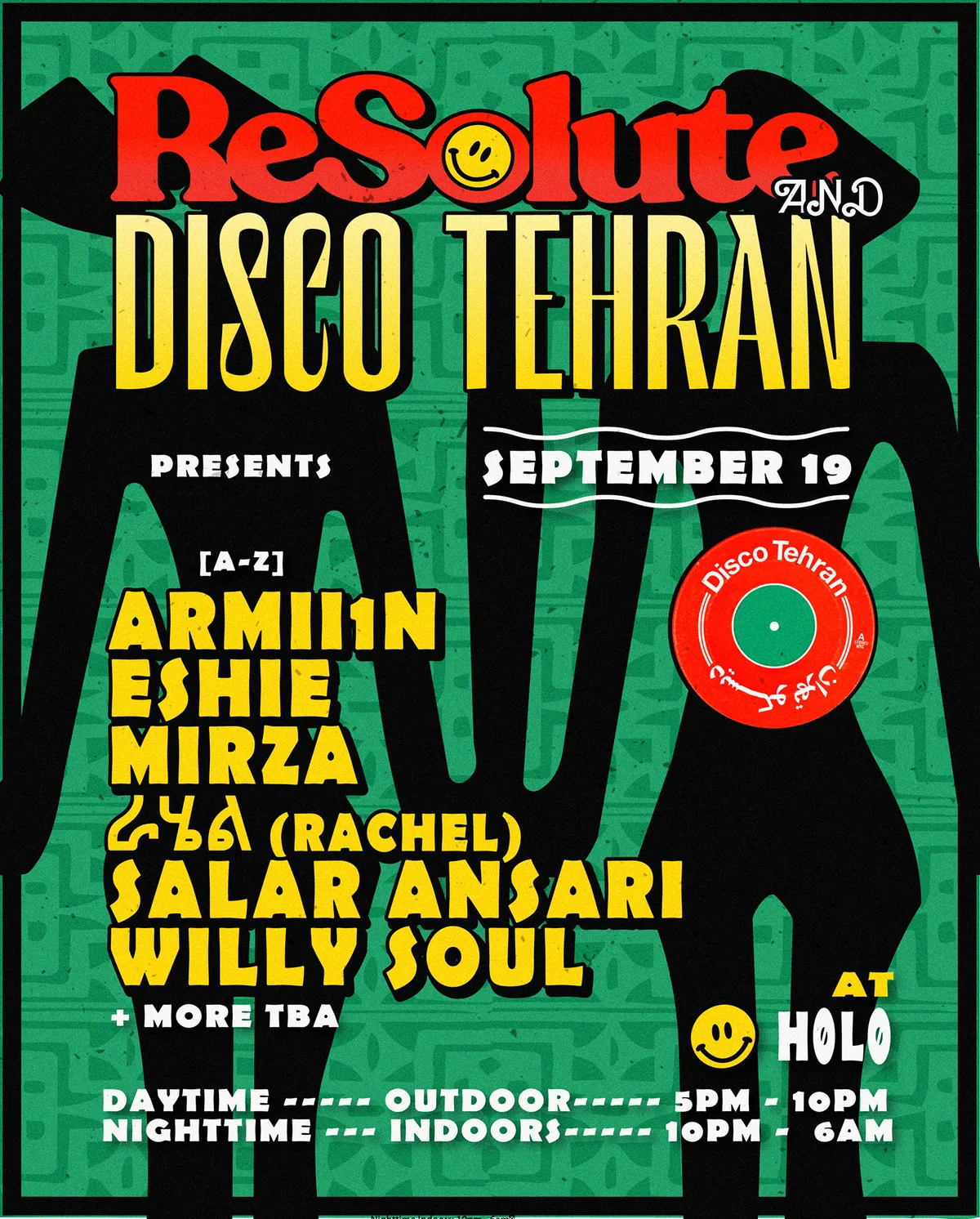 ReSolute x Disco Tehran at H0L0 flyer