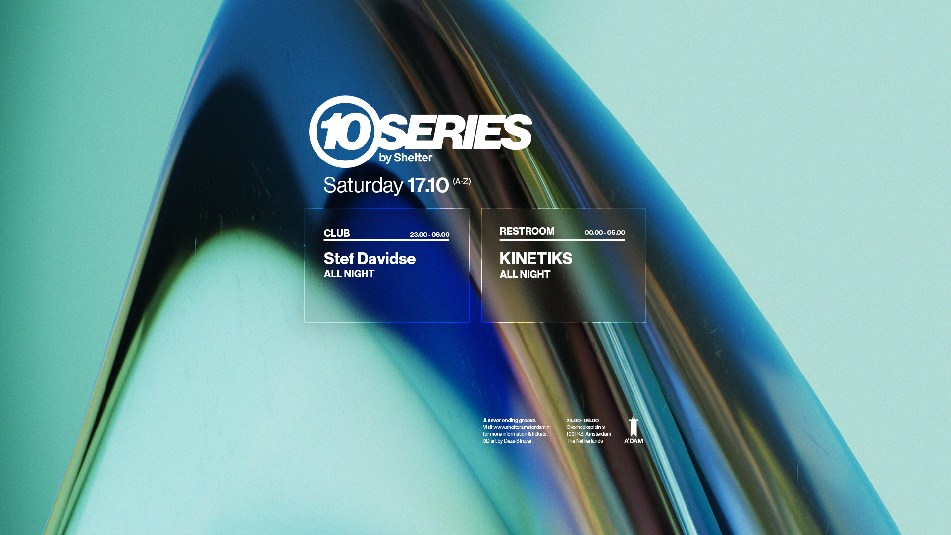 10SERIES by Shelter - Stef Davidse (all night long) at Shelter Amsterdam flyer