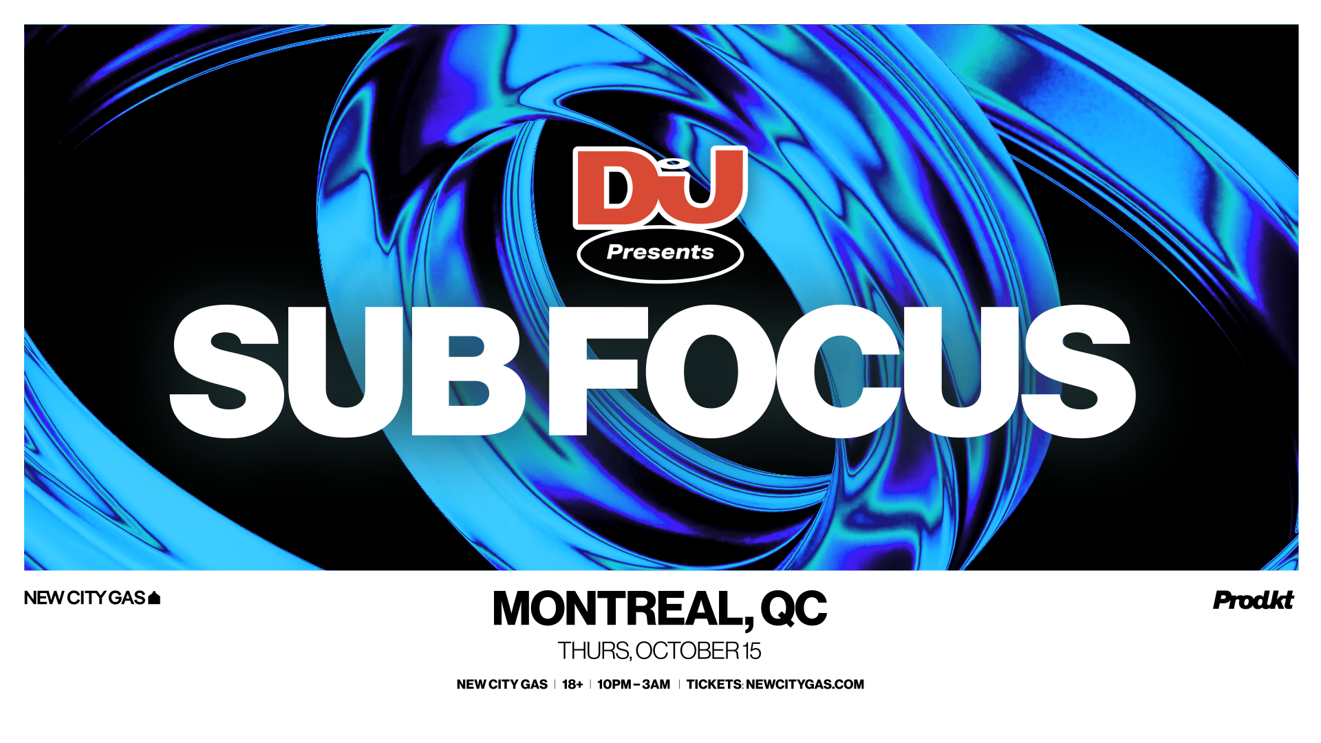 DJ Mag presents Sub Focus at New City Gas flyer